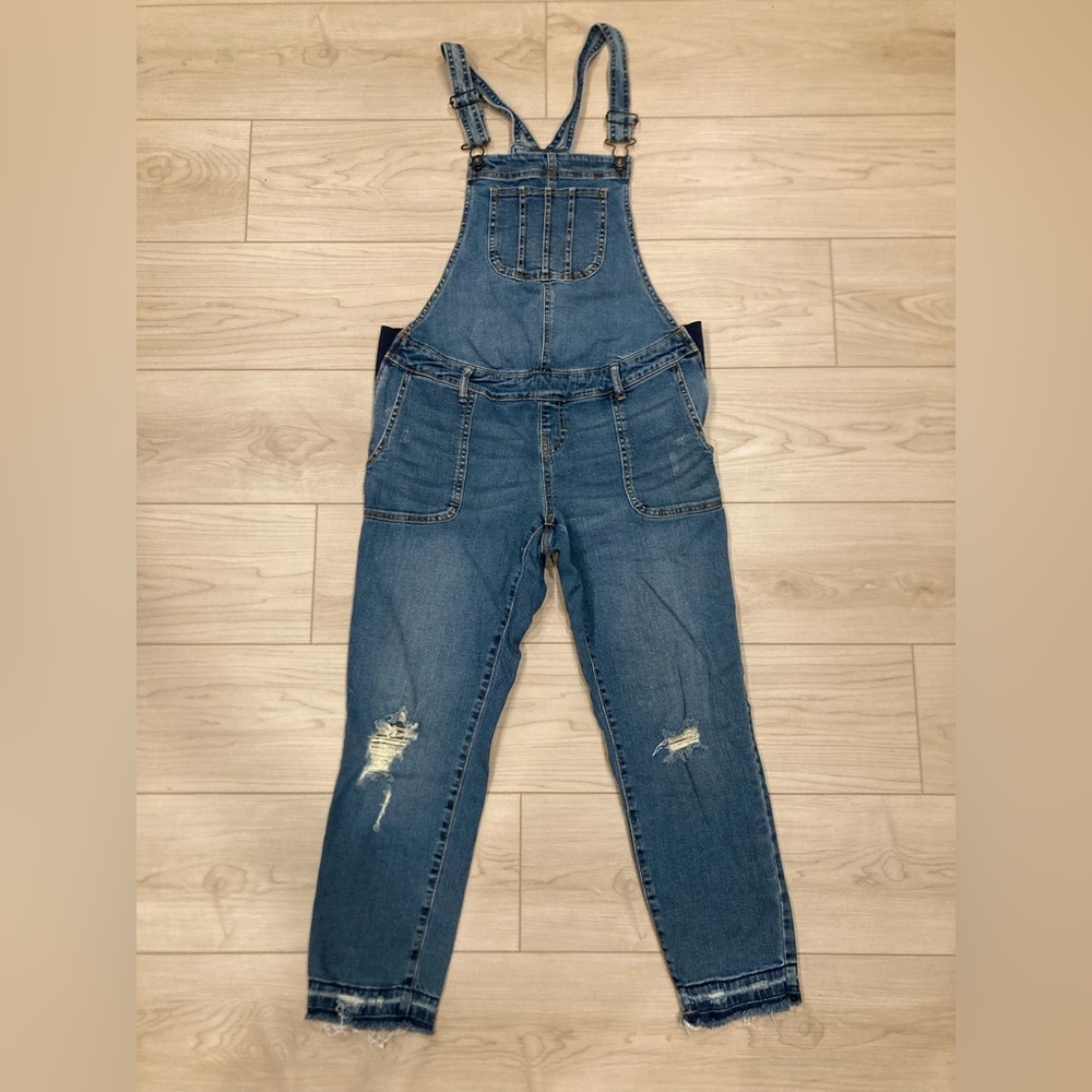 Women's Maternity Denim Overalls - medium